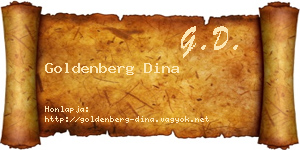 Goldenberg Dina névjegykártya